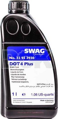 SWAG DOT 4 +, 1 л (32923930) тормозная жидкость пластиковая тара фото