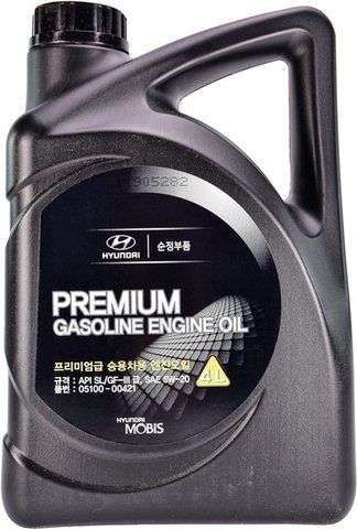 Hyundai Premium Gasoline 5W-20 4 л, (0510000421) моторное масло фото