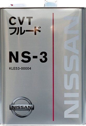 Nissan CVT NS-3(Япония), 4 л (KLE5300004) синтетическое трансмиссионное масло фото