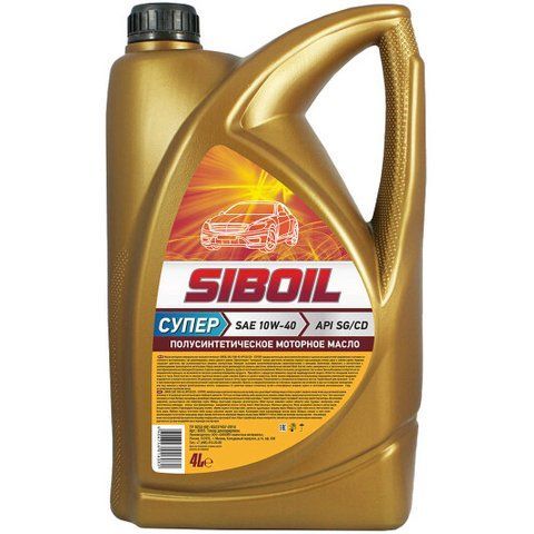 SIBOIL Супер 10W-40 4 л, (6055) моторна олива фото