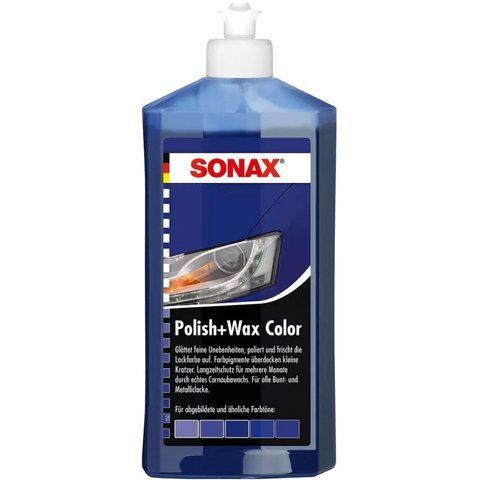 Sonax Polish & Wax Color NanoPro синий, 250 мл (296241) цветной полироль для кузова фото