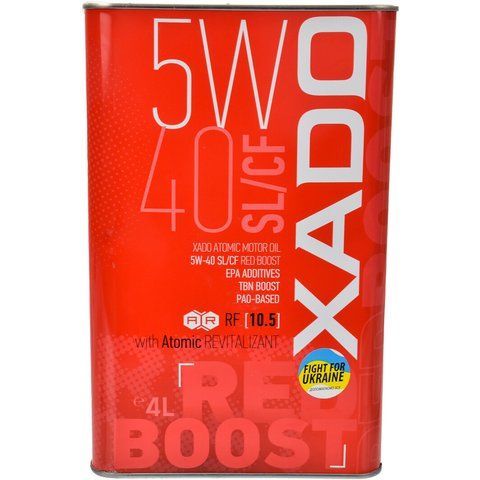XADO Atomic Oil 5W-40 SL/CF Red Boost, 4 л (XA26206) моторна олива фото