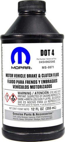Mopar DOT 4, 0,35 л (04549625ae) гальмівна рідина пластикова тара фото
