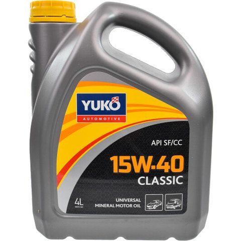 Yuko Classic 15W-40 4 л, моторное масло фото