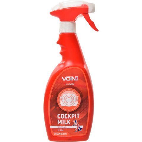 Полироль для салона Voin Cockpit Milk клубника 500 мл VP-0519 фото