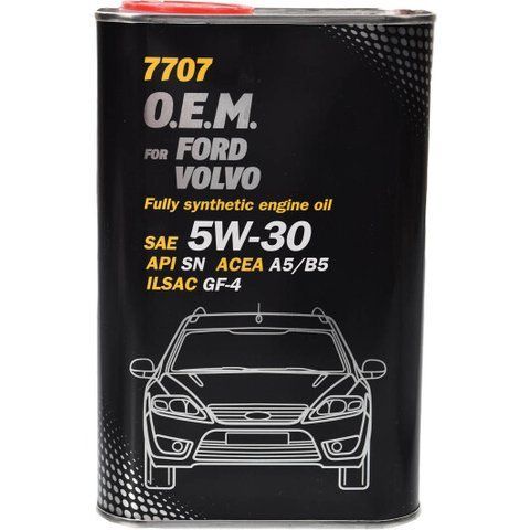 Mannol O.E.M. For Ford Volvo (Metal) 5W-30 1 л, (MN7707-1ME) моторное масло фото