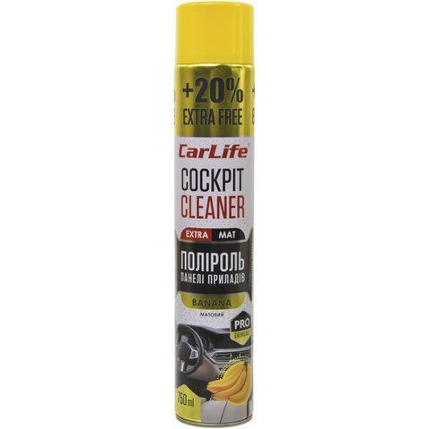 Полироль для салона Carlife Cockpit Cleaner Extra Mat банан 750 мл CF772 фото