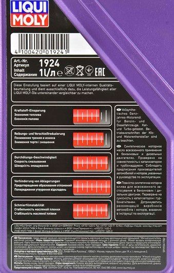 Liqui Moly Synthoil High Tech 5W-40 1 л, (1924) моторное масло фото