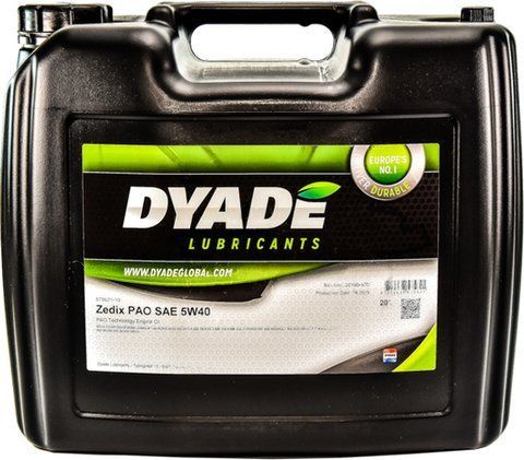 DYADE Zedix PAO 5W-40 20 л, (575621) моторна олива фото
