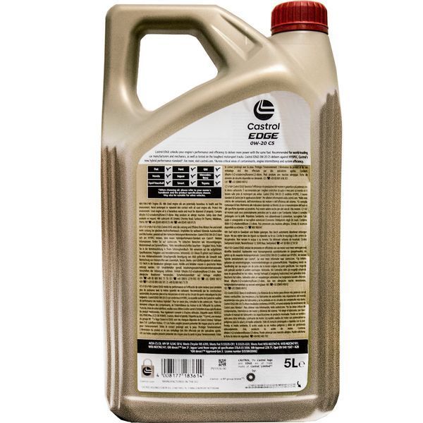 Castrol Professional EDGE C5 0W-20 5 л, (15F6EB) моторное масло фото