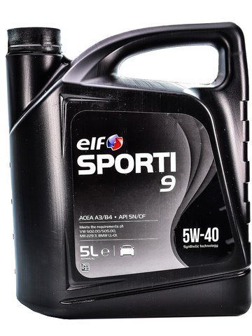 Elf Sporti 9 5W-40 5 л, (208440) моторна олива фото