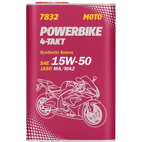 Mannol Powerbike (Metal) 15W-50, 1 л (MN7832-1ME) моторна олива 4T фото