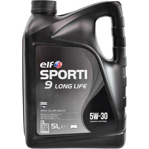 Elf Sporti 9 Long Life 5W-30 5 л, (208419) моторна олива фото