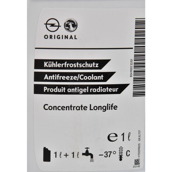 General Motors Concentrate Long Life синий -80 &deg;C, 1 л (95599870) концентрат антифриза фото