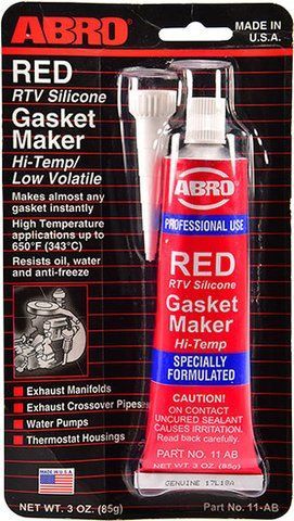 ABRO Gasket Maker Hi-Temp (USA) червоний формувач прокладок, 85 мл (11AB85) фото