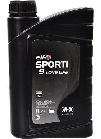 Elf Sporti 9 Long Life 5W-30 1 л, (208445) моторна олива фото