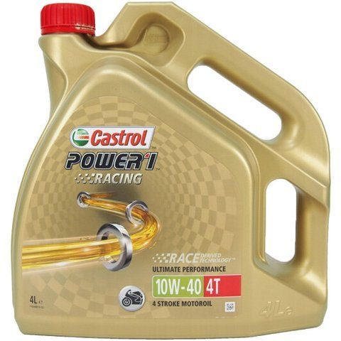 Моторное масло 4T Castrol Power 1 Racing 10W-40 синтетическое, 4 л фото
