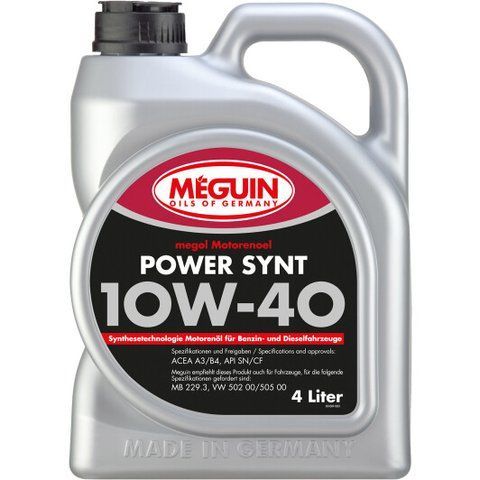 Meguin Power Synt 10W-40, 4 л (4364) моторное масло фото
