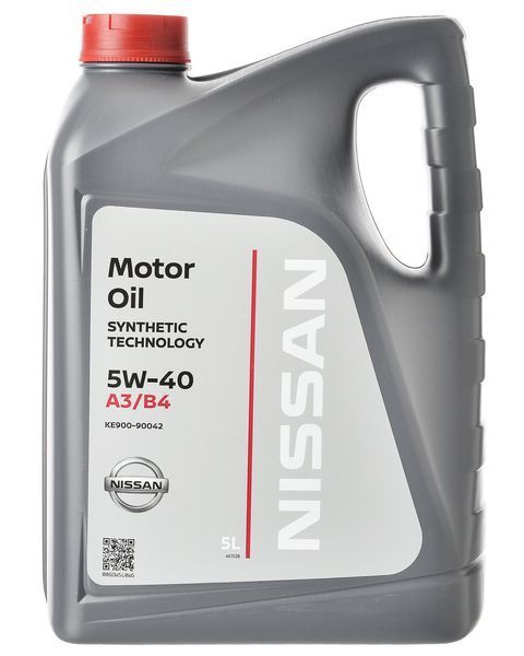 Nissan Motor Oil 5W-40 A3/B4, 5 л (ke90090042) моторное масло фото