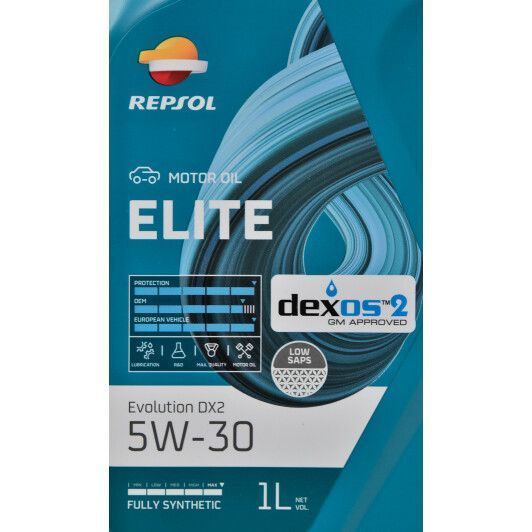 Repsol Elite Evolution DX2 5W-30 1 л, (RPP0050IHA) моторное масло фото