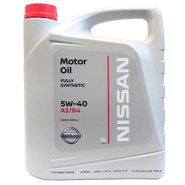 Nissan Motor Oil 5W-40 A3/B4, 5 л (ke90090042) моторное масло фото