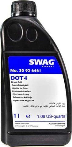 SWAG DOT 4, 1 л (30926461) тормозная жидкость пластиковая тара фото