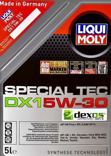 Liqui Moly Special Tec DX1 5W-30 5 л, (20969) моторное масло фото
