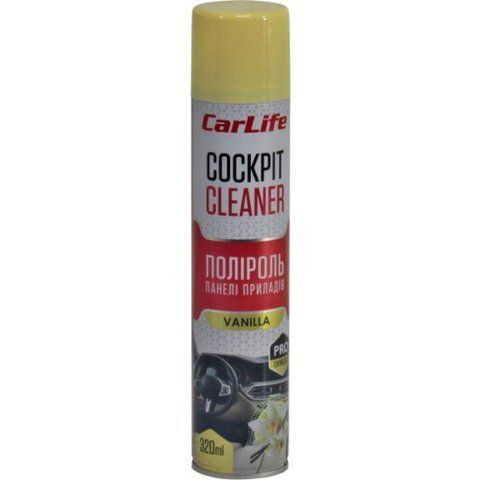 Полироль для салона Carlife Cockpit Cleaner ваниль 320 мл CF321 фото