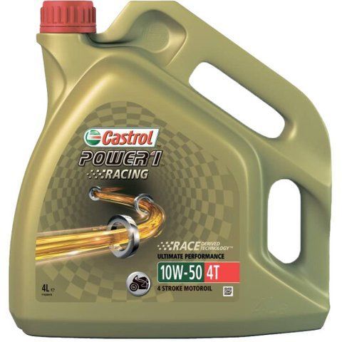 Моторное масло 4T Castrol Power 1 Racing 10W-50 синтетическое, 4 л фото