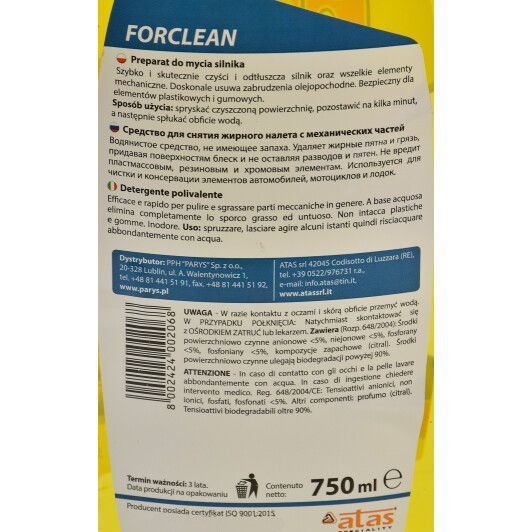 Очисник двигуна Atas Forclean рідина фото