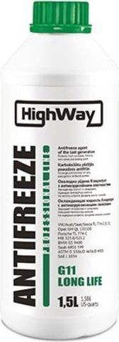 HighWay Long Life G11 зеленый, 1,5 л концентрат антифриза фото