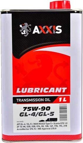 Axxis GL-4/5 75W-90, 1 л синтетична трансмісійна олива фото
