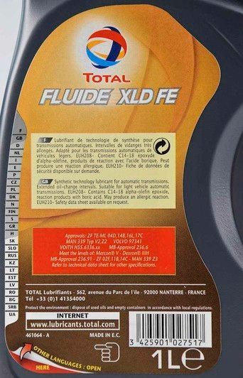 Total Fluide XLD FE, 1 л (181783) синтетична трансмісійна олива фото