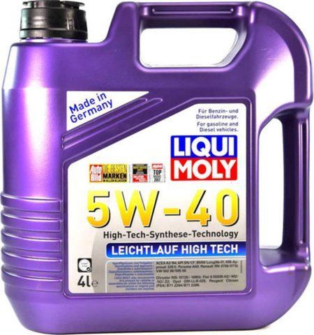 Liqui Moly Leichtlauf High Tech 5W-40 4 л, (2595) моторное масло фото