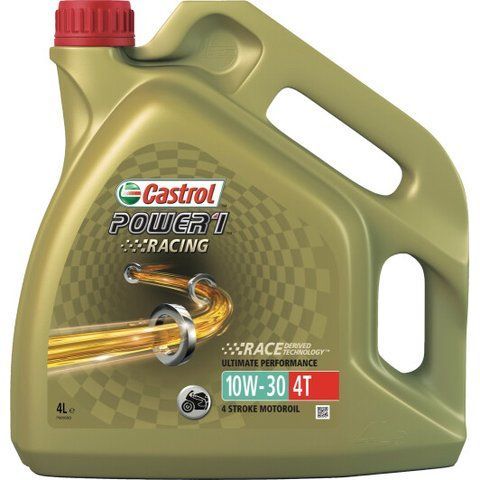 Моторное масло 4T Castrol Power 1 Racing 10W-30 синтетическое, 4 л фото