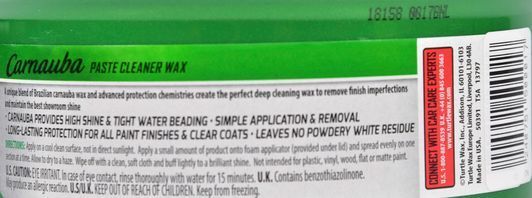 Полірувальна паста Turtle Wax Carnauba Paste Cleaner Wax фото