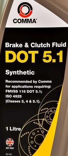 Comma Synthetic DOT 5.1 ABS, 1 л (BF51L) гальмівна рідина пластикова тара фото