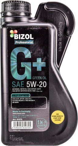 Bizol Green Oil+ 5W-20 1 л, (81070) моторное масло фото