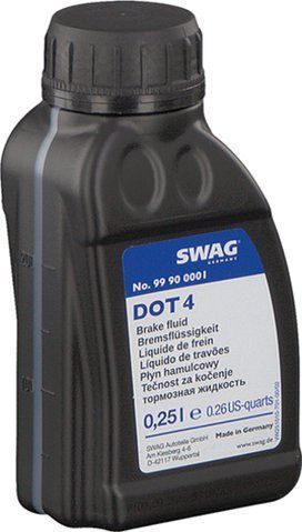 SWAG DOT 4, 0,25 л (99900001) тормозная жидкость пластиковая тара фото