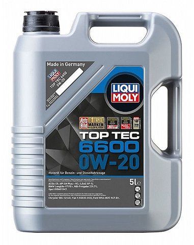 Liqui Moly Top Tec 6600 0W-20, 5 л (21411) моторное масло фото