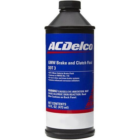 ACDELCO GMW Brake and Clutch Fluid DOT 3, 0.473 л (10-4110) тормозная жидкость пластиковая тара фото