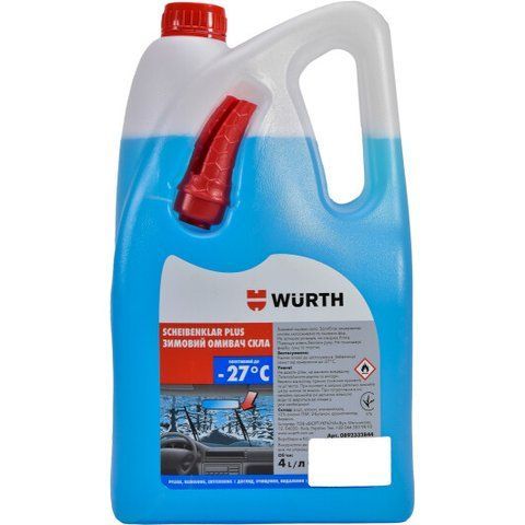 Омивач W&uuml;rth Scheinbeklar Plus зимовий -27&deg;С 4 л (0892332844) фото