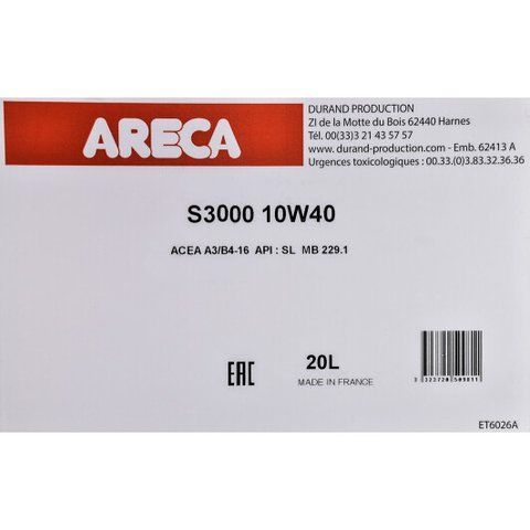 Areca S3000 10W-40 20 л, (040h0020000) моторна олива фото