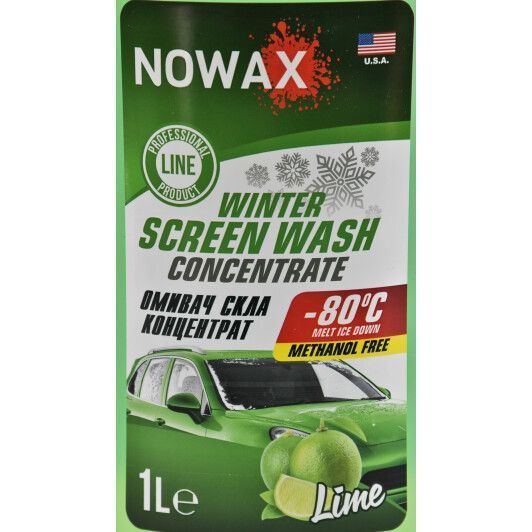 Концентрат омывателя Nowax зимний -80&deg;С лайм 1 л, (NX01170) фото