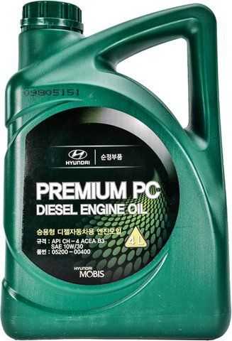 Hyundai Premium PC Diesel 10W-30 4 л, (0520000400) моторное масло фото