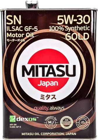 Mitasu Gold SN 5W-30 4 л, (MJ-101-4) моторна олива фото