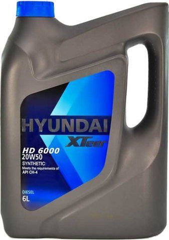 Hyundai XTeer HD 6000 20W-50 6 л, (1061007) моторное масло фото