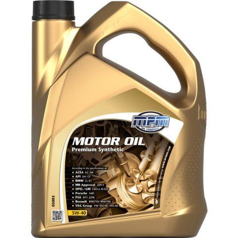MPM Premium Synthetic 5W-40 5 л, (05005) моторное масло фото
