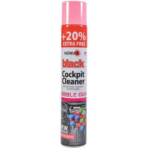 Поліроль для салону Nowax Black" Cockpit Cleaner bubble gum 750 мл NX00709" фото