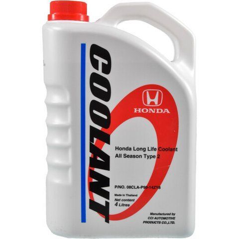 Honda Long Life Coolant Type-2, 4 л (08CLAP9914ZY8) готовый антифриз фото